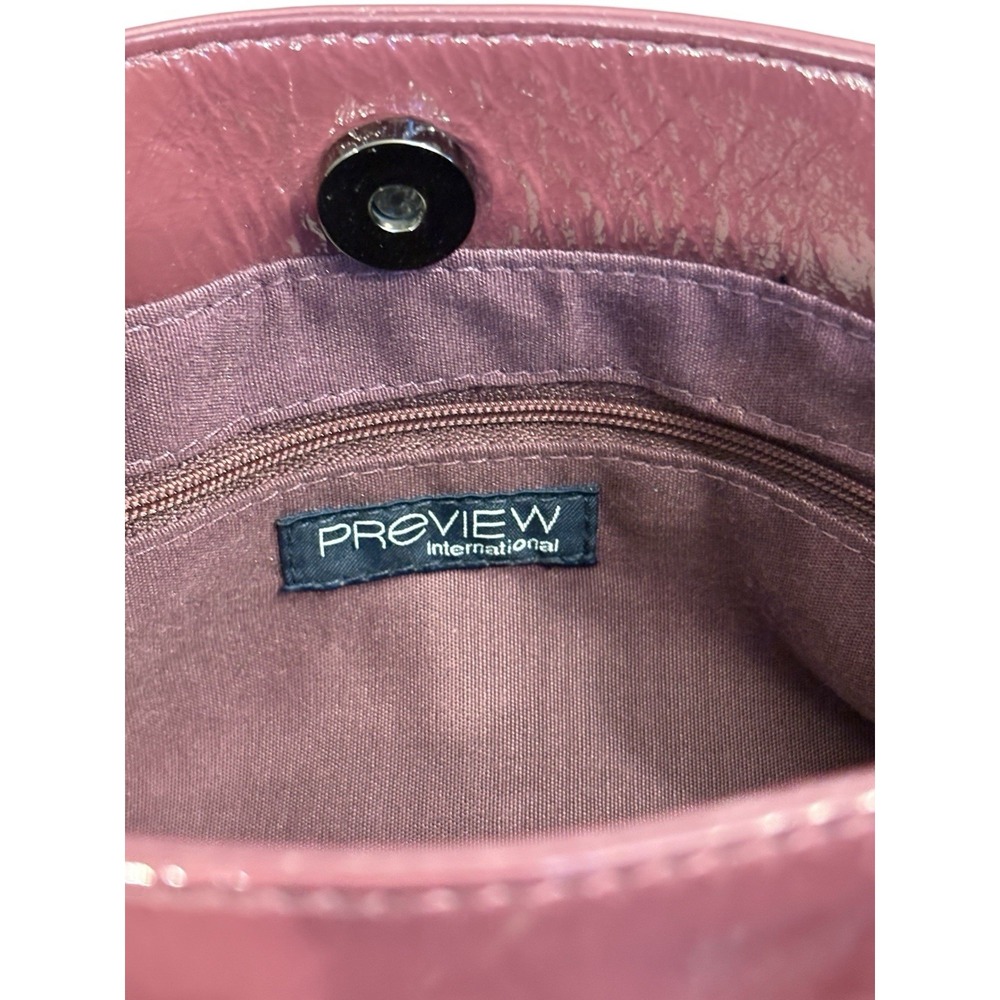 Preview International Purple Handbag Purse NOS From Nordstrom Shiny w/ Tags - Picture 3 of 16